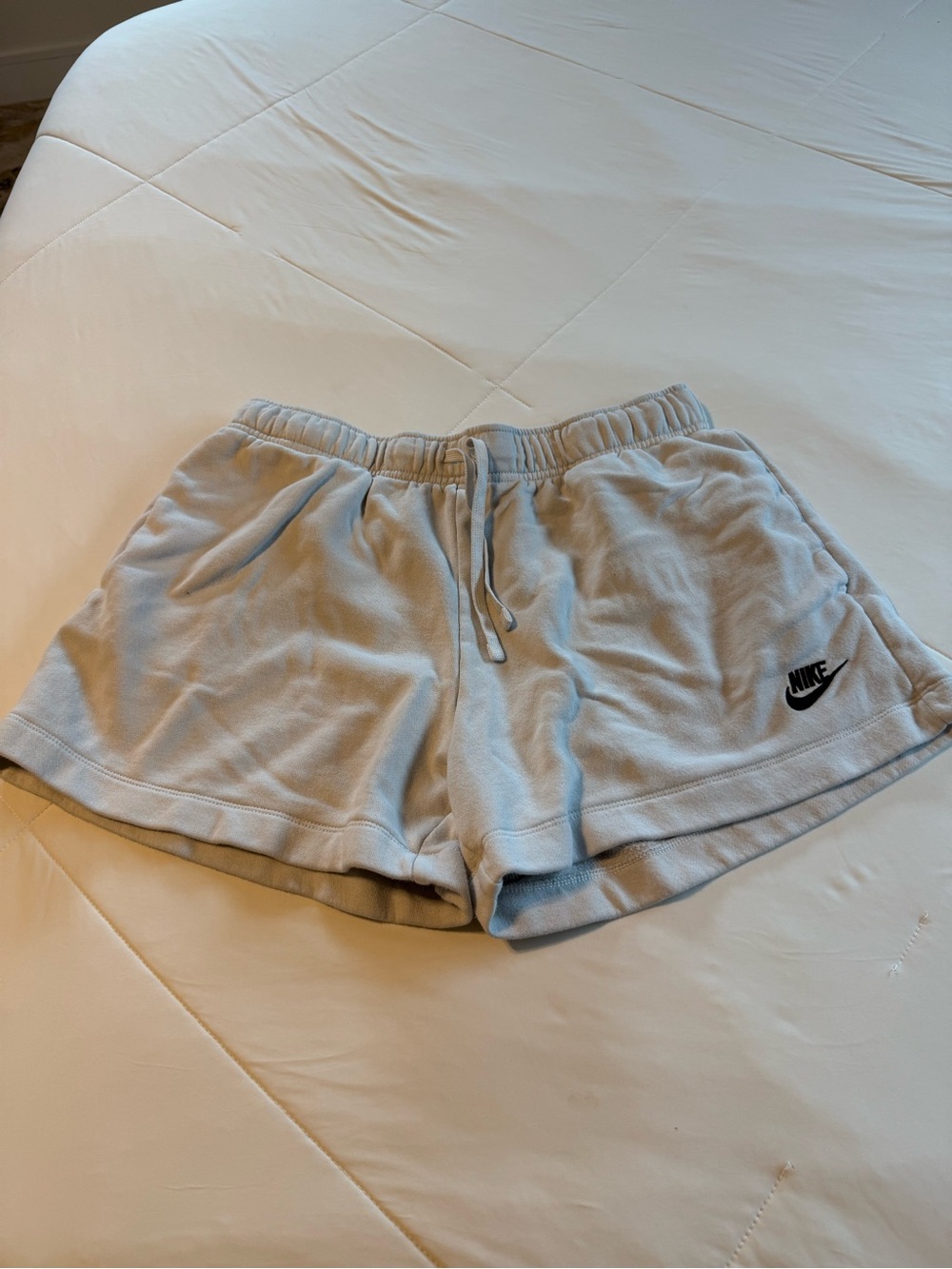 Nike Women's white Fleece Lounge Shorts
